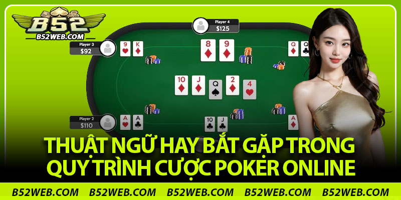 Thuật ngữ hay bắt gặp trong quy trình cược Poker online